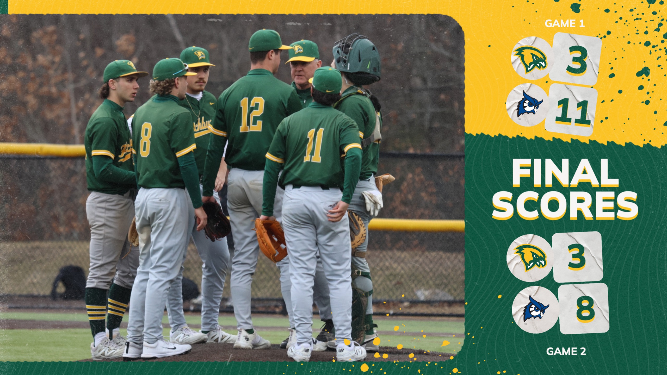 Baseball drops twin slate to Westfield Owls