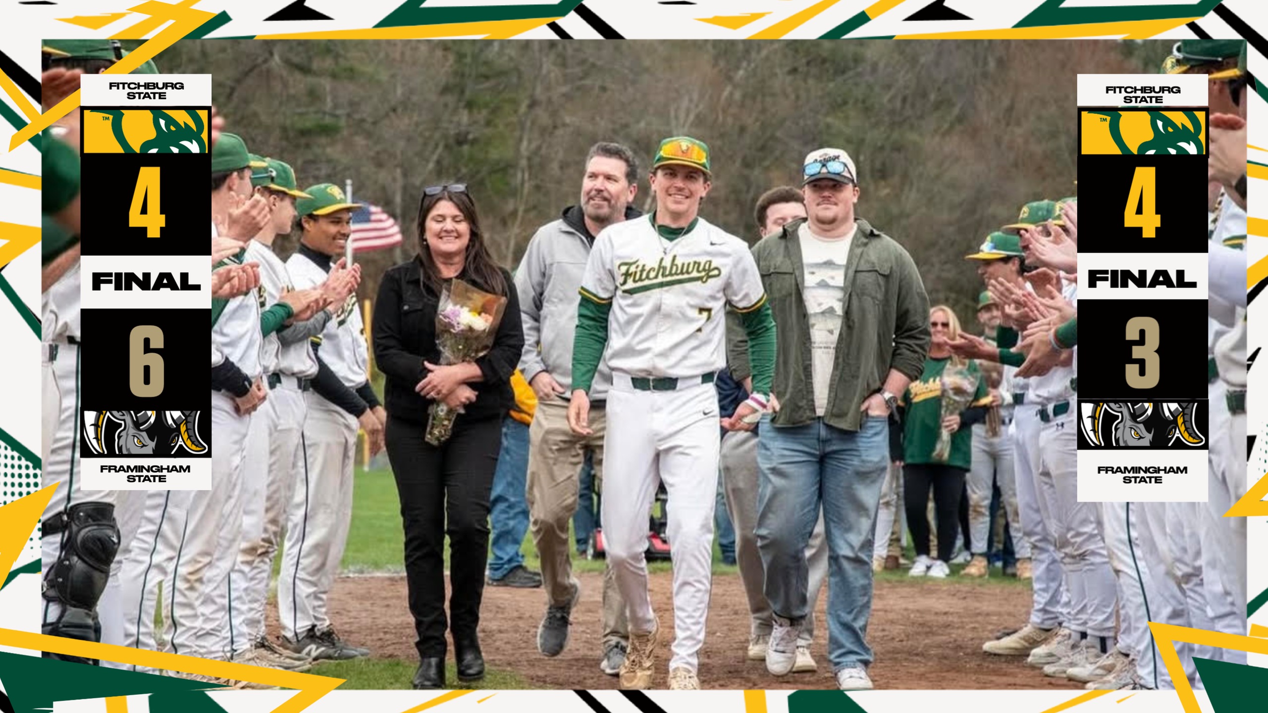 Falcons get split on Senior Day, win in walk-off fashion over Rams