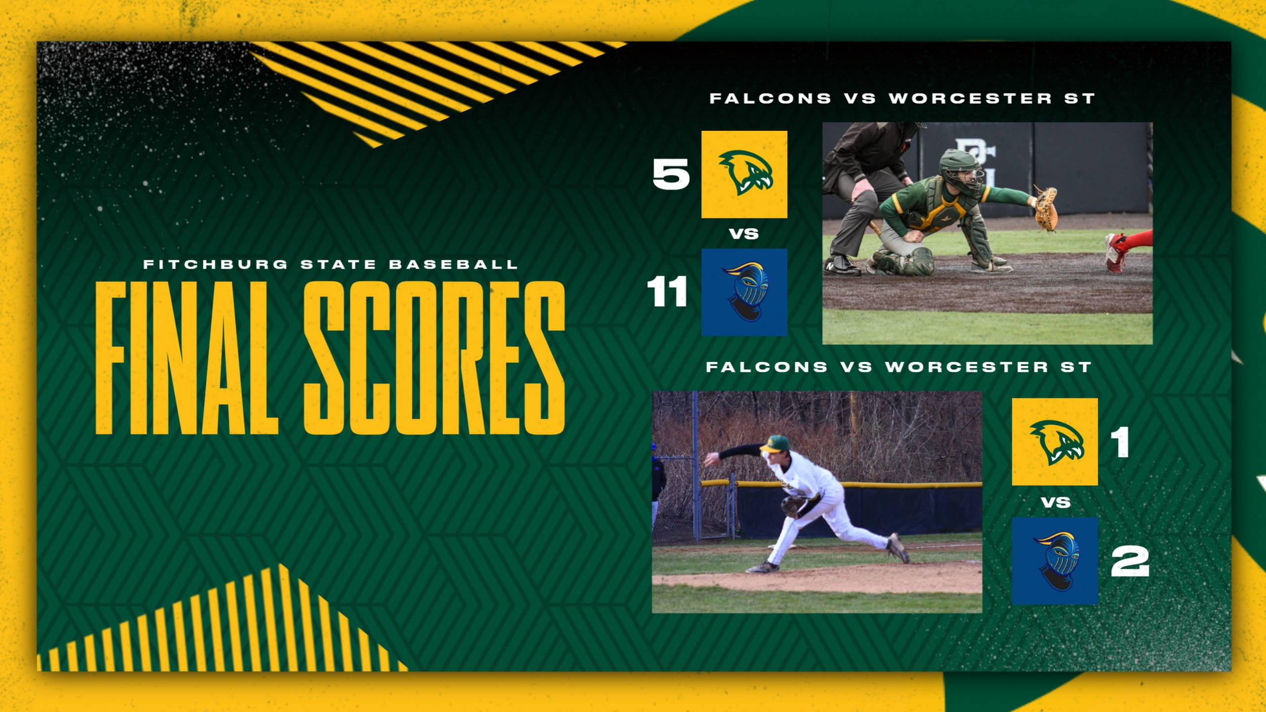Fitchburg State baseball senior Maxwell Riordan and freshman Nolan Berkeley