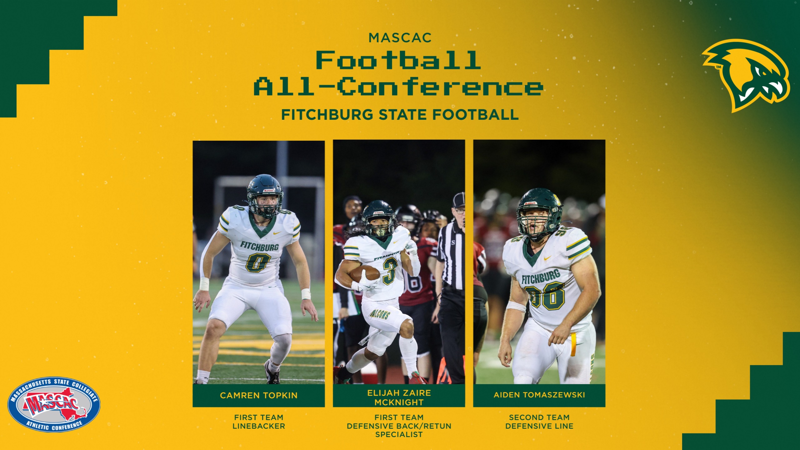 Three Falcons Named To MASCAC All-Conference Teams