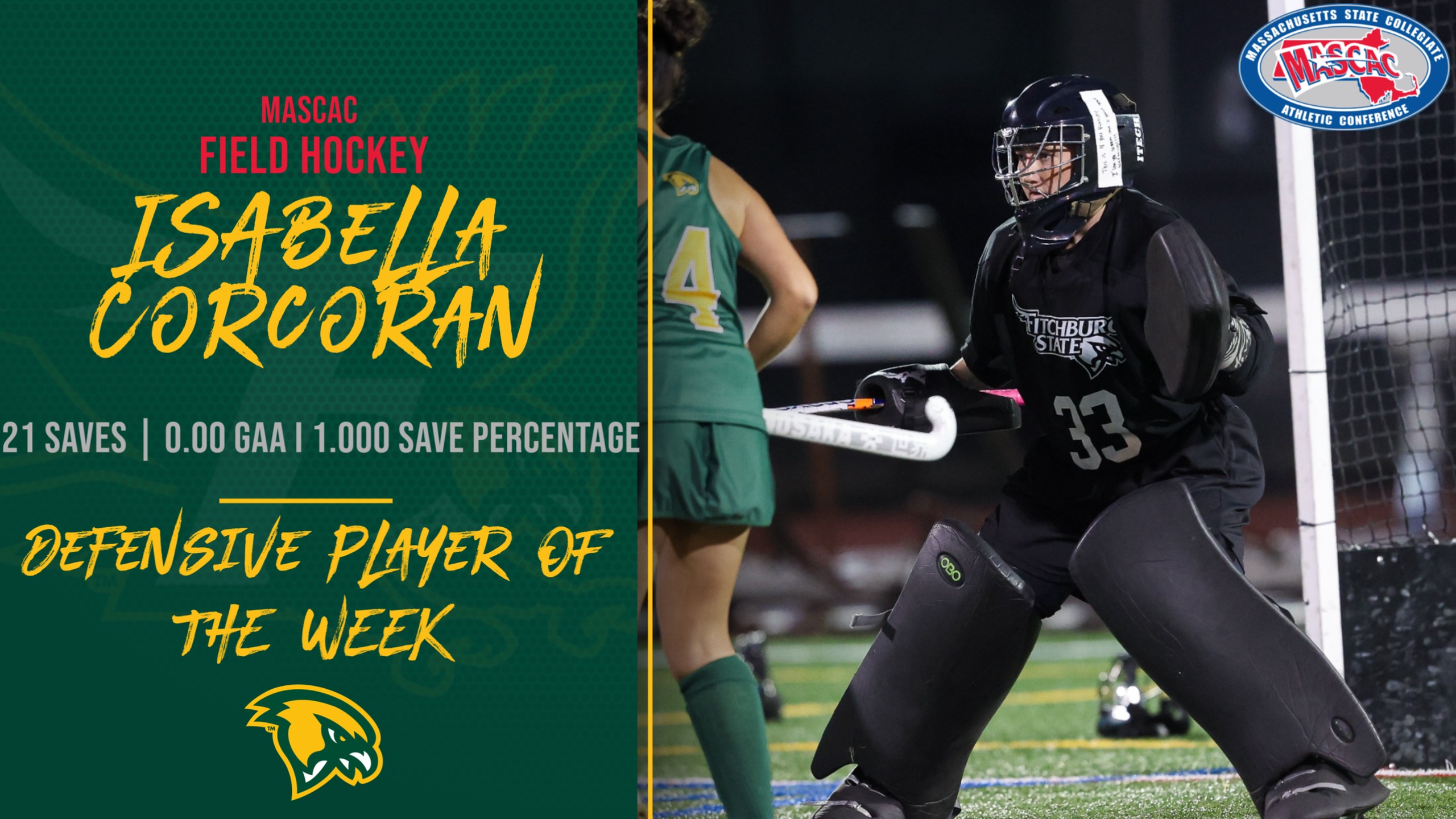 Corcoran Selected MASCAC Defensive Player Of The Week