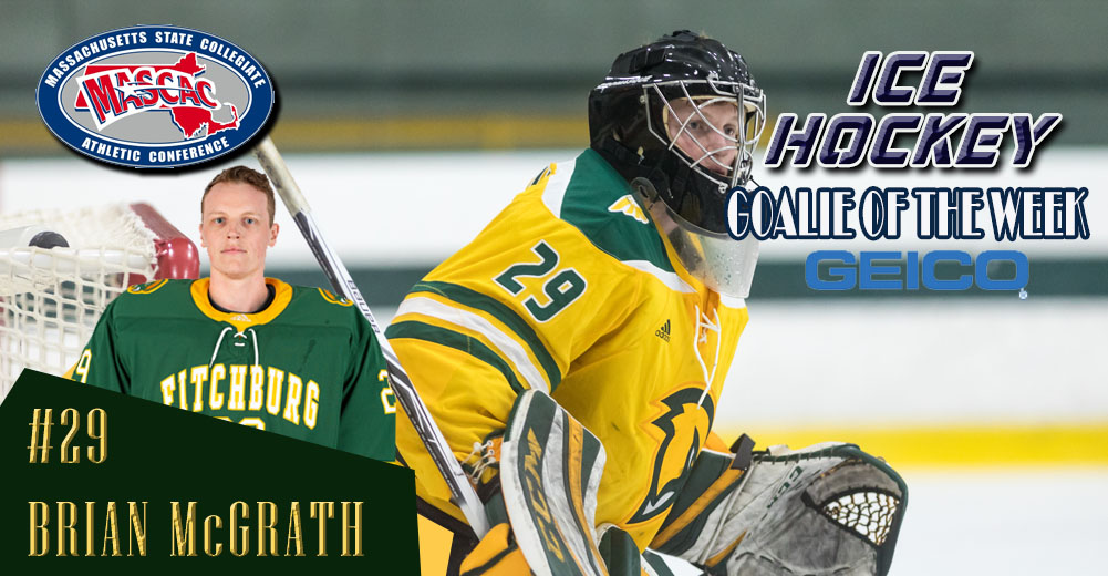McGrath Selected MASCAC Ice Hockey Goaltender Of The Week