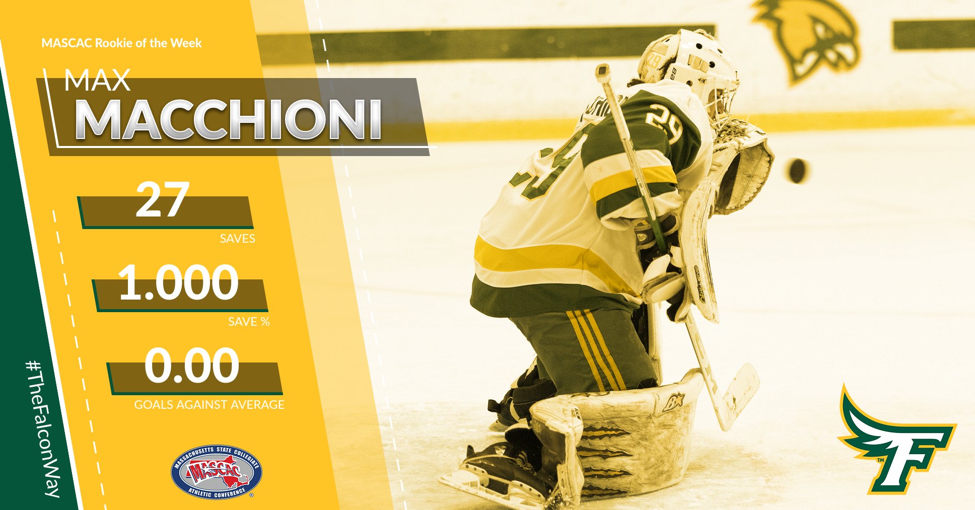Macchioni Selected MASCAC Rookie Of The Week
