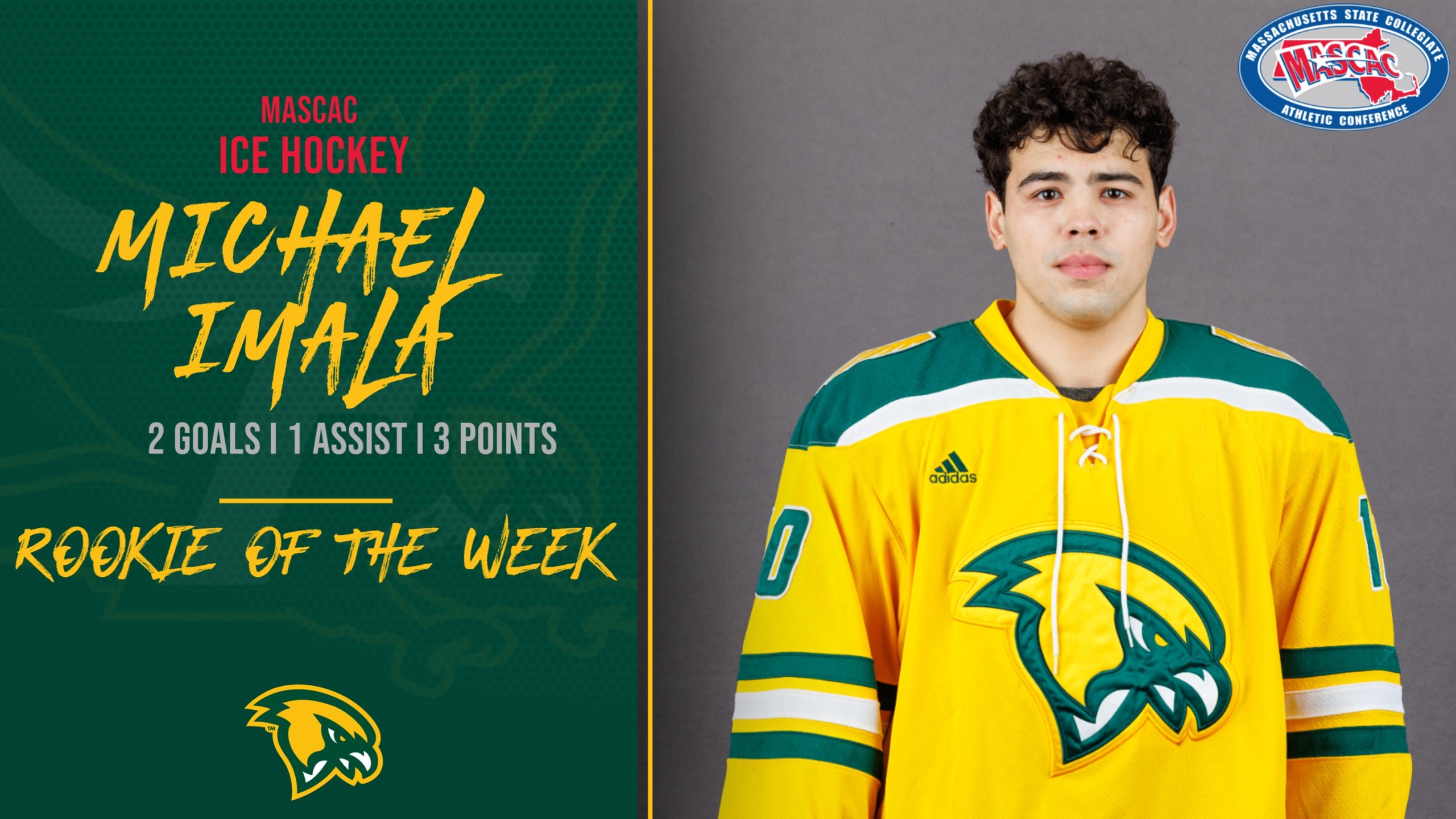 Imala Named MASCAC Ice Hockey Rookie Of The Week