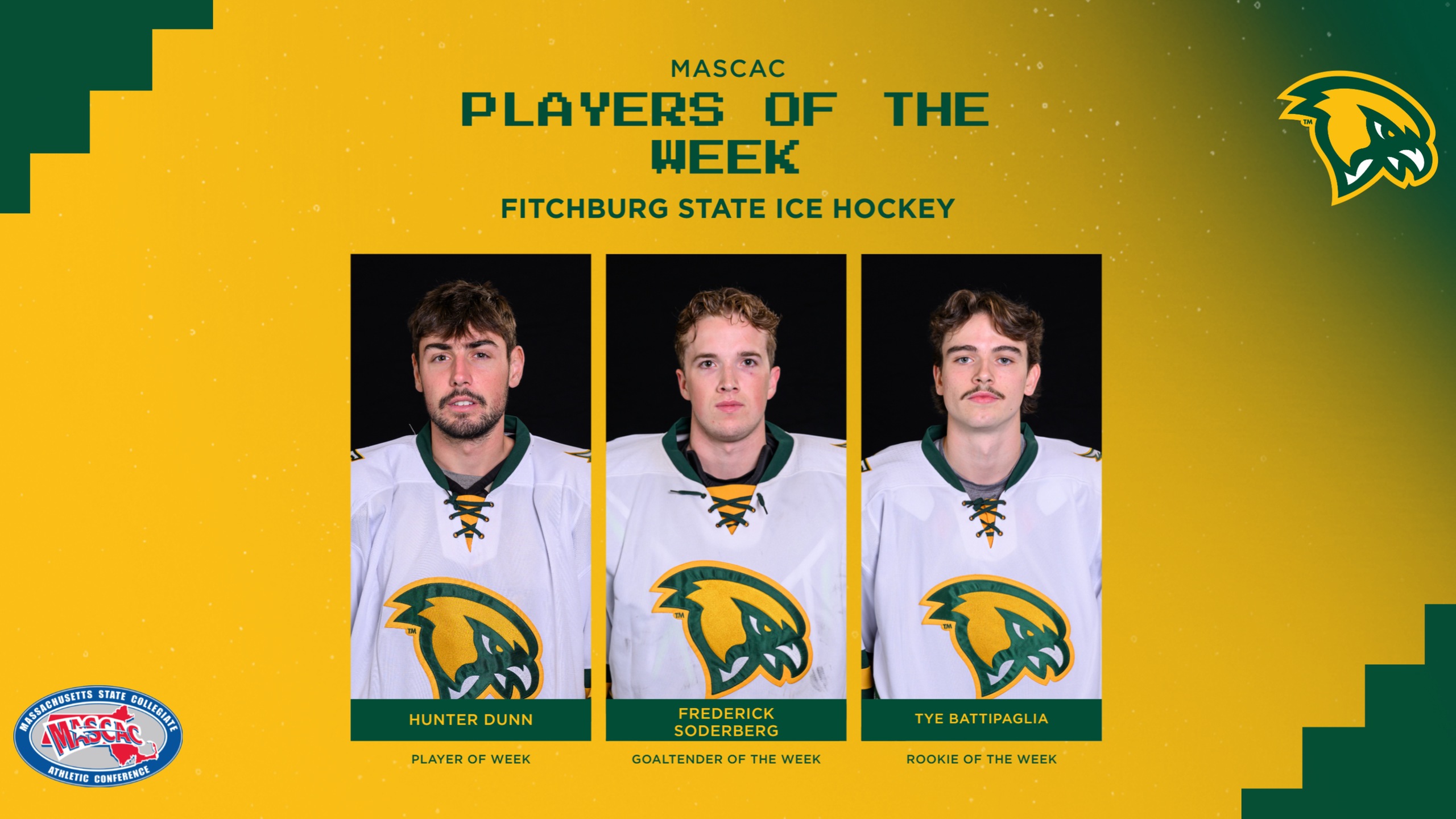 Ice Hockey Trio Sweeps MASCAC Weekly Awards