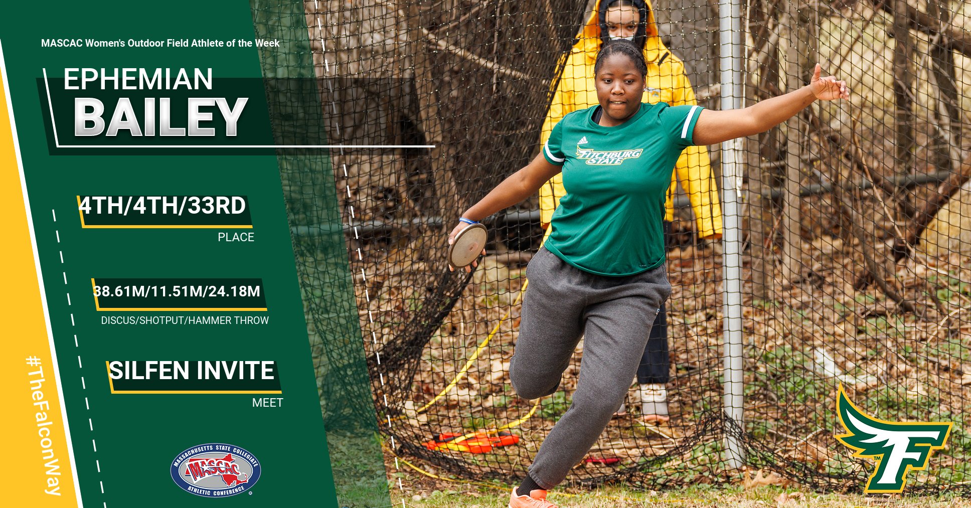 Bailey Earns MASCAC WOTK Field Athlete of the Week